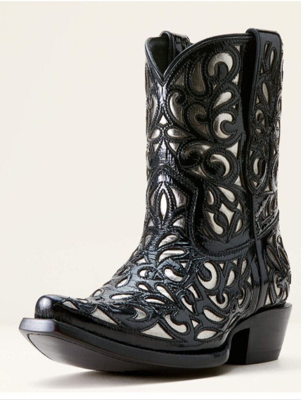 Ariat Valentina Western Boot- Black Jasper/Platinum